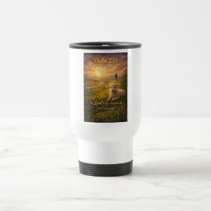 Psalm 23:1 Christian Lamb Travel Mug
