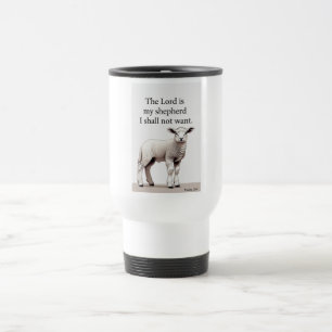 Psalm 23:1 Christian Lamb Travel Mug