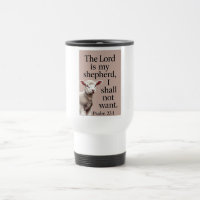 Psalm 23:1 Christian Lamb Travel Mug
