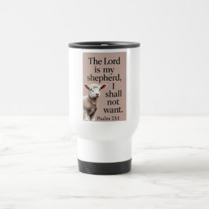 Psalm 23:1 Christian Lamb Travel Mug