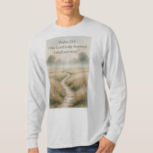 Psalm 23:1 Christian Men's Long Sleeve Tee Shirt