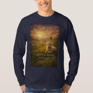 Psalm 23:1 Christian Men's Long Sleeve Tee Shirt