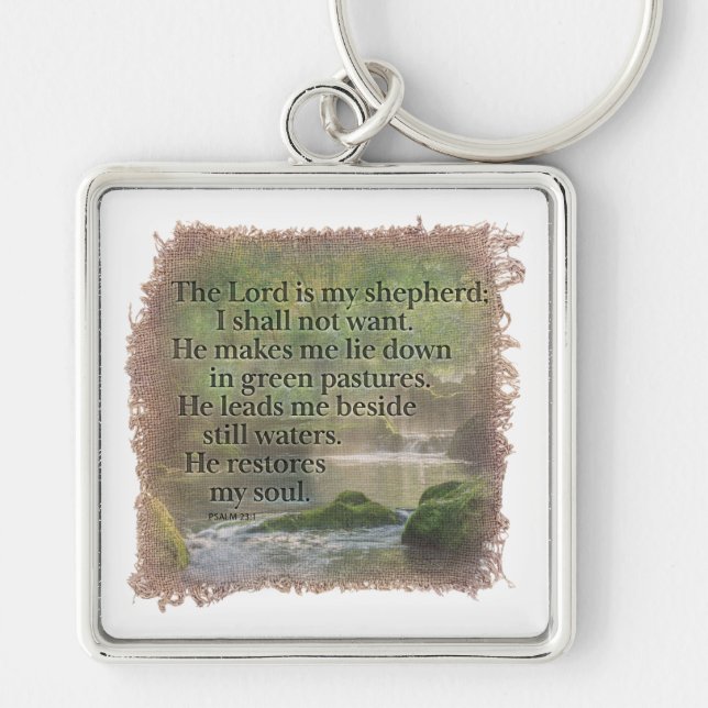 PSALM 23:1 - Keychain (Front)
