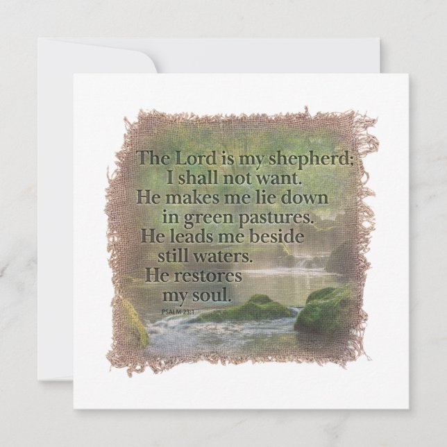 PSALM 23:1 - Personalised Notecard (Front)