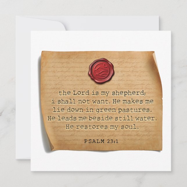 PSALM 23:1 - Personalised Notecard (Front)