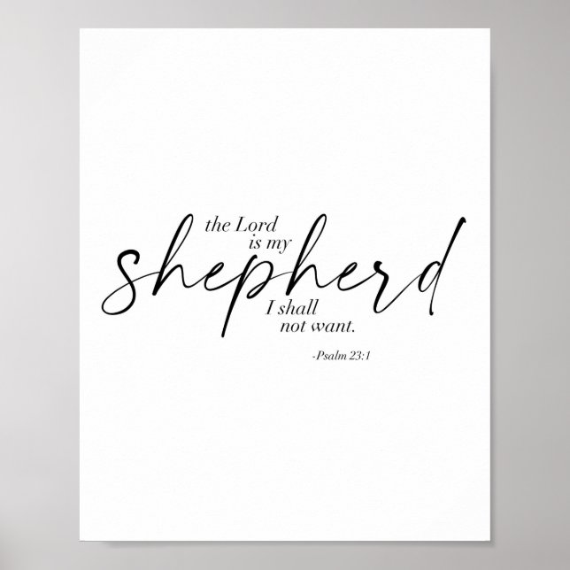 Psalm 23:1 poster (Front)