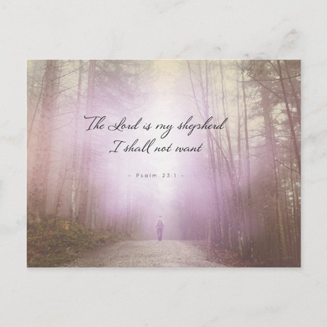 Psalm 23:1 - The Lord is my shepherd Postcard (Front)