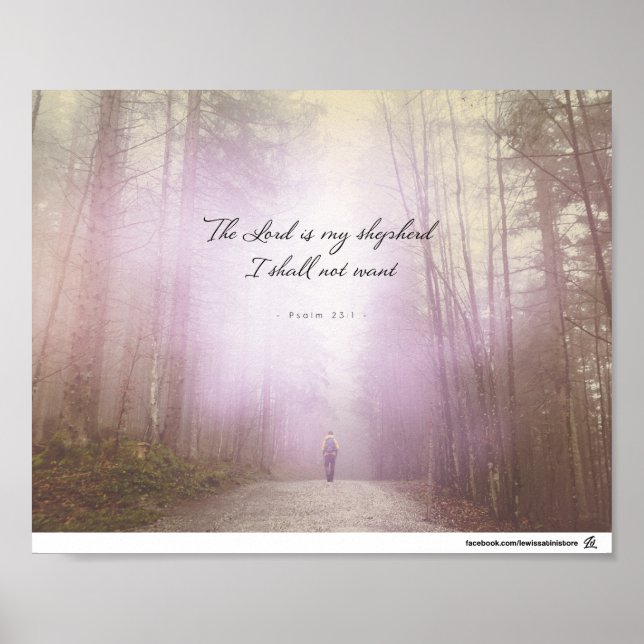 Psalm 23:1 - The Lord is my shepherd Poster (Front)