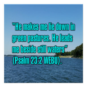 Psalm 23:2 WEBU Poster