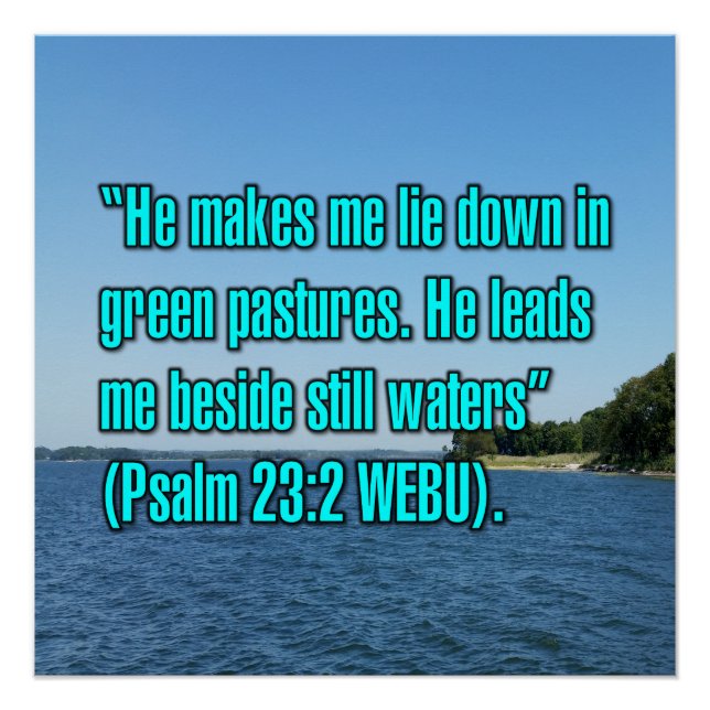 Psalm 23:2 WEBU Poster (Front)