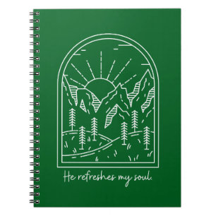 Psalm 23 3 Refreshes Soul Christian Bible Verse Notebook