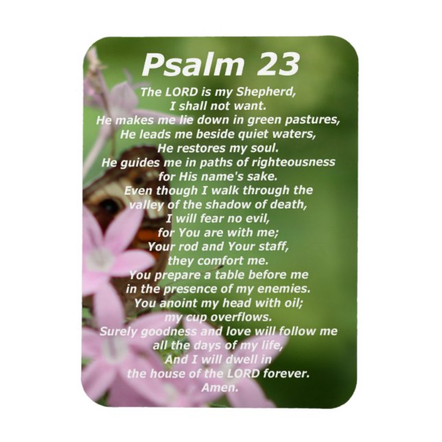 Psalm 23  (4) magnet (Vertical)