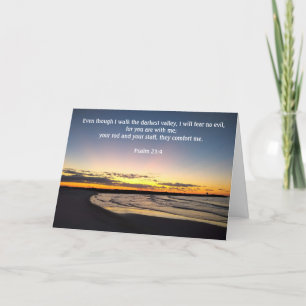 Psalm 23:4 Sunrise Sympathy/Encouragement Card