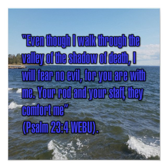 Psalm 23:4 WEBU Poster (Front)