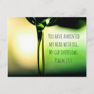 Psalm 23:5 You have anointed my head with oil Postcard