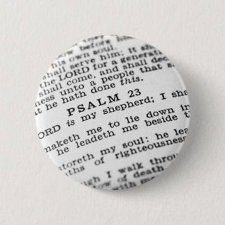 Psalm 23 6 cm round badge