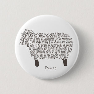 Psalm 23 Art 6 Cm Round Badge