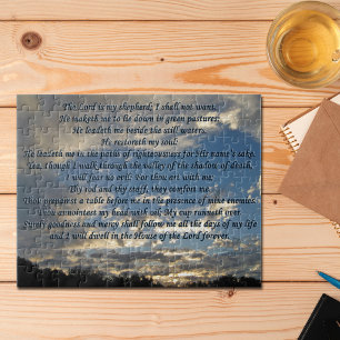 Psalm 23 Beautiful Bible Verse Christian Jigsaw Puzzle