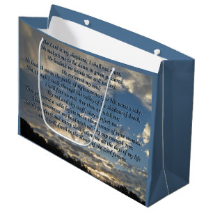 Psalm 23 Beautiful Bible Verse Christian Large Gift Bag