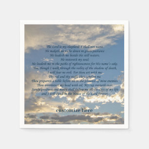 Psalm 23 Beautiful Christian Bible Verse Custom Napkin