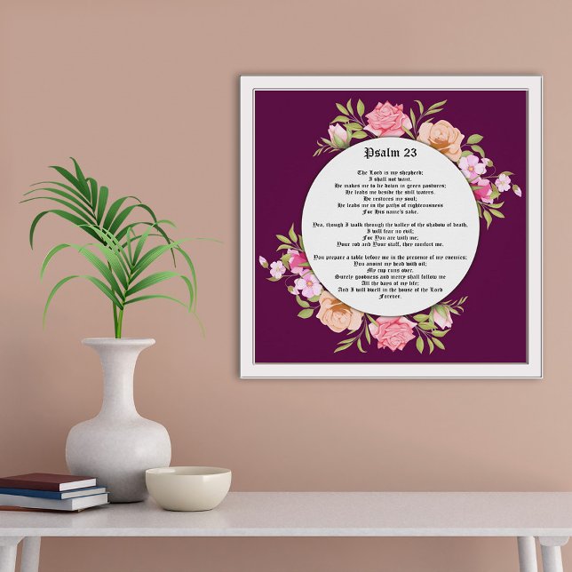 Psalm 23 Bible Scripture Gicleé Poster (Creator Uploaded)
