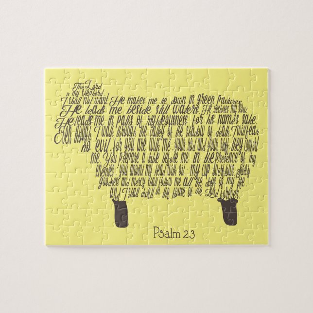Psalm 23 Bible Verse Jigsaw Puzzle (Horizontal)