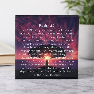Psalm 23 Bible Verse Sunset Tree Magnet