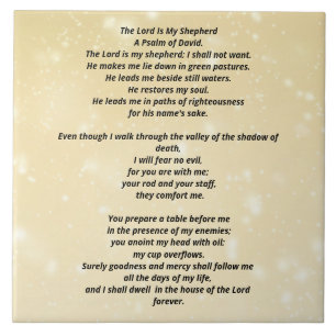 Psalm 23 biblical quotes tile