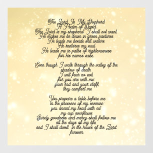 Psalm 23 biblical quotes window cling