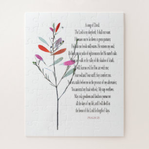 Psalm 23, Botanical Challenging Puzzle Easy