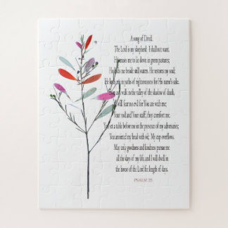 Psalm 23, Botanical Challenging Puzzle Easy