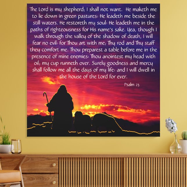 Psalm 23   canvas print (Insitu(LivingRoom))