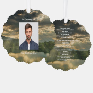 Psalm 23 Celebration of Life Service  Tree Decoration Card