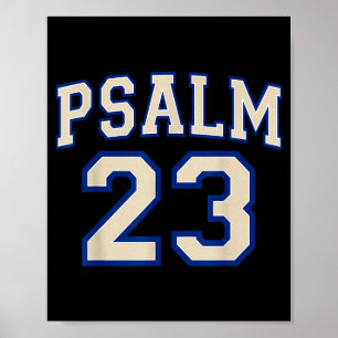 Psalm 23 Christian Faith Ivory And Blue Varisty Le Poster