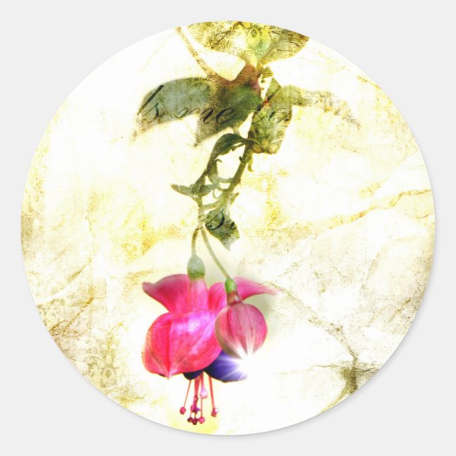 Psalm 23 classic round sticker (Front)