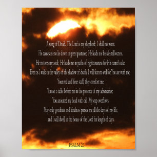 Psalm 23, Fire Print, Value Poster Paper (Matte)