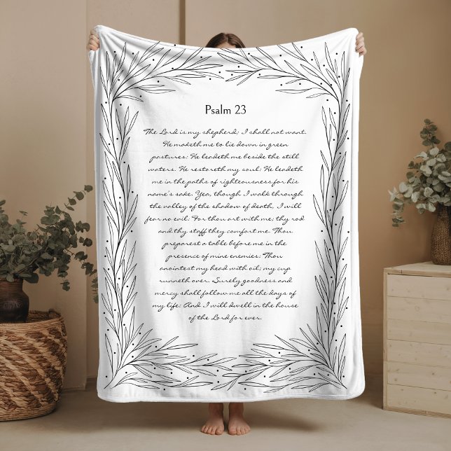 Psalm 23 Fleece Blanket The Lord is My Shepherd  (Creator Uploaded)