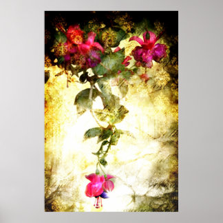 Psalm 23 (Floral Art Poster) Poster