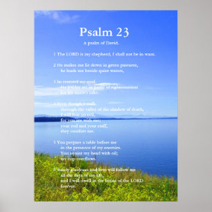 Psalm 23 Grand Teton National Park Poster
