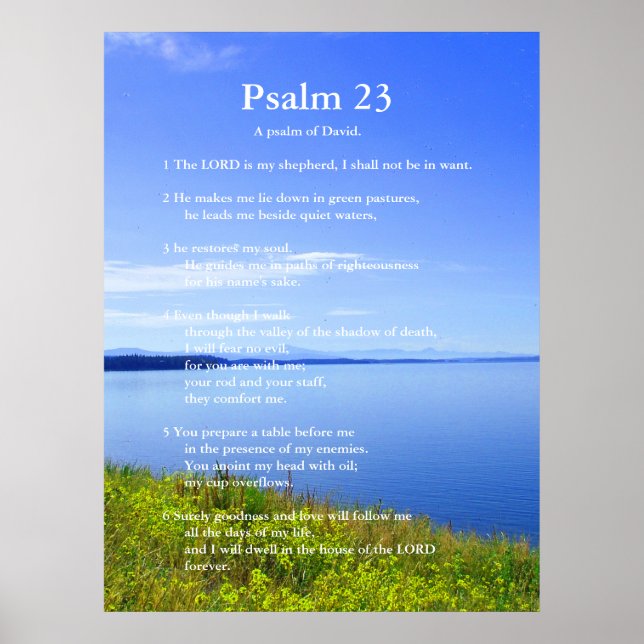 Psalm 23 Grand Teton National Park Poster (Front)