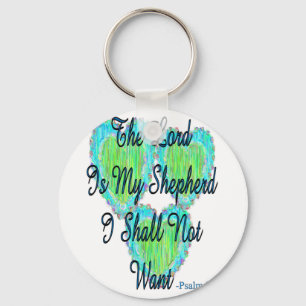 Psalm 23 hearts key ring