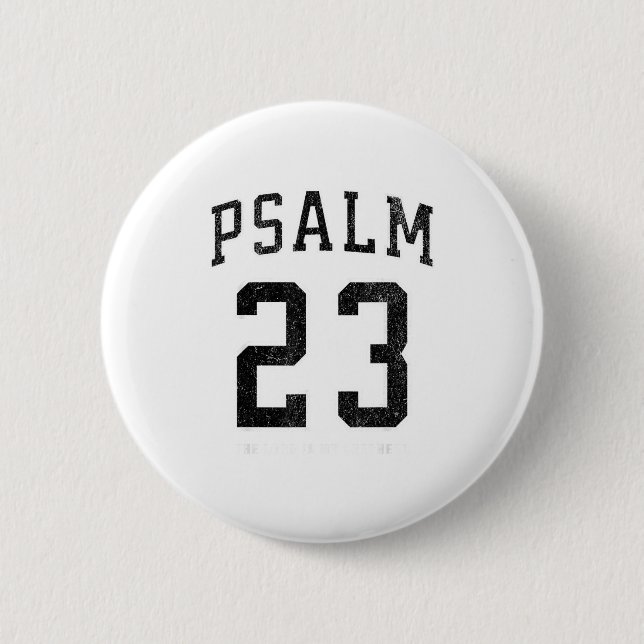 Psalm 23 Jersey  6 Cm Round Badge (Front)