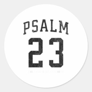 Psalm 23 Jersey Classic Round Sticker