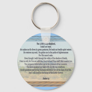 Psalm 23 key ring