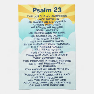 Psalm 23 kitchen towel