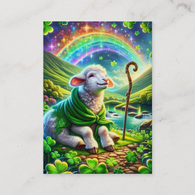 Psalm 23 KJV Cards - Serene Lamb (Front)