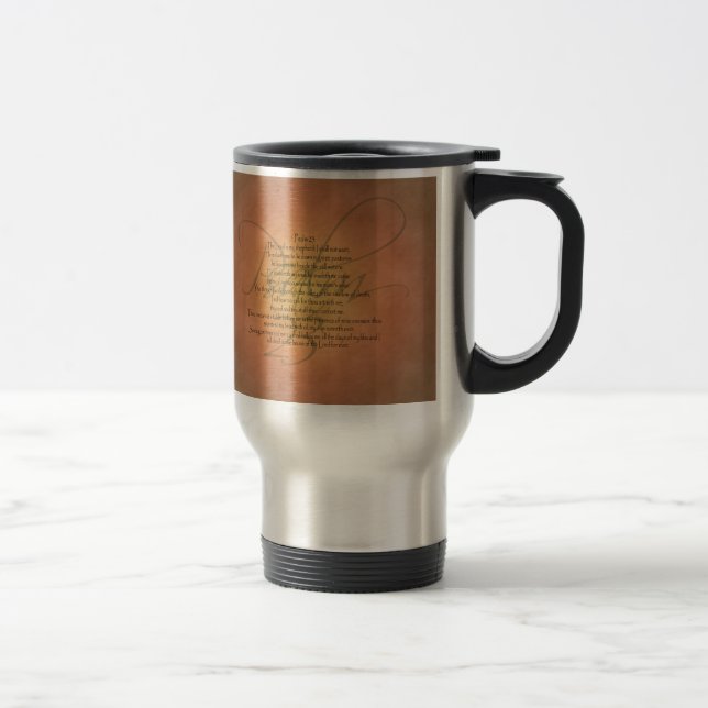 Psalm 23 KJV Christian Bible Verse Travel Mug (Right)