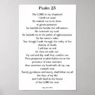 Psalm 23 KJV Poster
