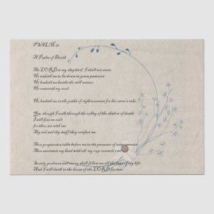 Psalm 23 Lord's Prayer Wildflower Tissue Paper