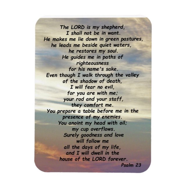 Psalm 23 magnet (Vertical)